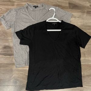 Bundle of Grey and Black Tshirts with Choker Style Neckline